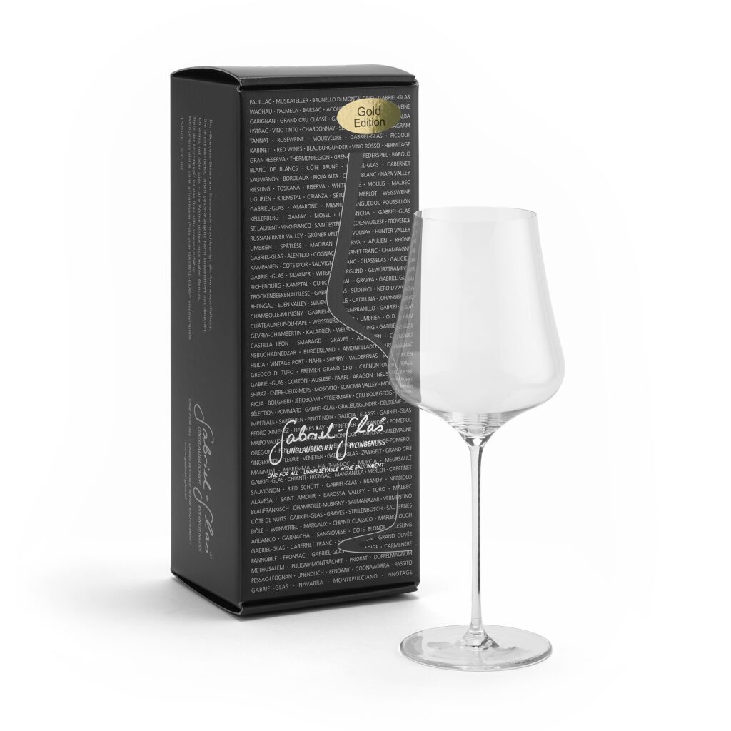 [นำเข้าจากออสเตรีย🇦🇹] แก้วไวน์ Gabriel-Glas The Gold Edition One for all glass จำนวน 1 ชิ้น