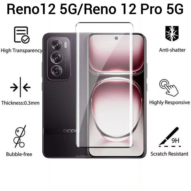Reno12 Pro 5Gตรงรุ่น(พร้อมส่งในไทย)ฟิล์มกาวเต็ม ฟิล์มกระจกเต็มจอOPPO Reno12 5G/Reno 12 Pro 5G