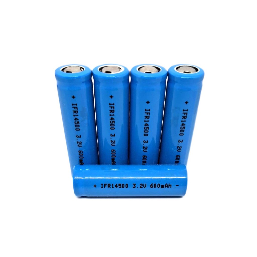 แบตเตอรี่ ลิเธียมฟอสเฟต LiFePo4 14500 3.2V 600 mAh ความจุแท้ 18650 21700 32140 32700