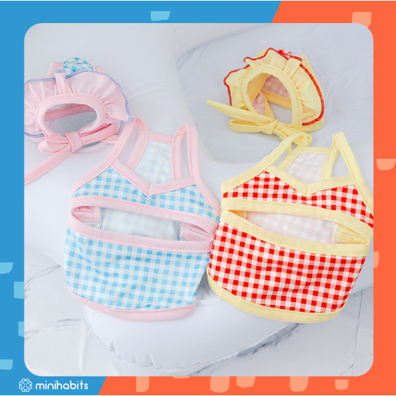 [🚚 พร้อมส่ง] ชุดว่ายน้ำสัตว์เลี้ยง Summer Sailor Pet Bikini ชุดแมว หมา เสื้อแมว