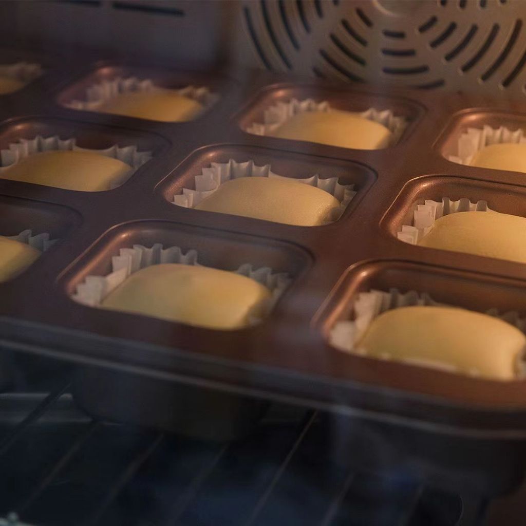 ถ้วยบราวน์นี่ ถ้วยคัพเค้ก 4.5*4.5cm กระทงบราวนี่สี่เหลี่ยม ถ้วยขนมเปี๊ยะลาวา บราวนี่ ถ้วยกระดาษอบขนม 200ใบ FD Package - รูปที่ 5