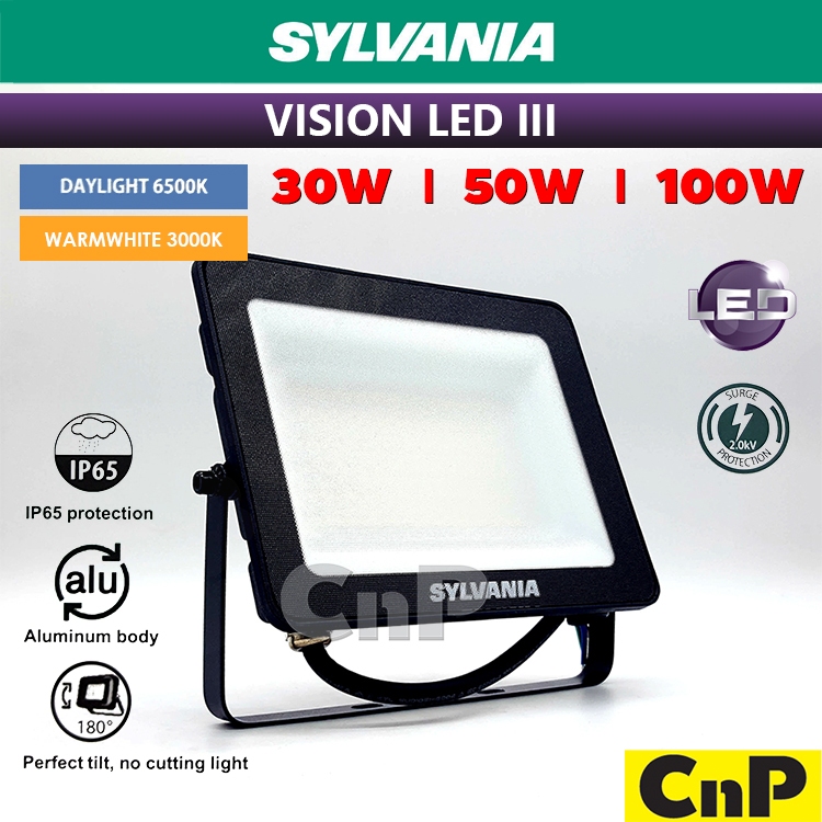 SYLVANIA โคมสปอตไลท์ โคมฟลัดไลท์ Flood Light LED 30W 50W 100W ซีลวาเนีย รุ่น VISION III
