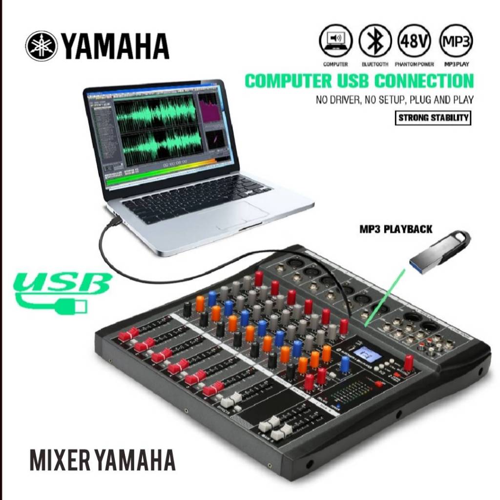 YAMAHA MIXER แท้100% มิกเซอร์มืออาชีพ  ● 6ช่องสัญญาณ ● 8ช่องสัญญาณ ● 12ช่องสัญญาณ พร้อมเอฟเฟกต์ DSP, รีเวิร์บเอฟเฟกต์ Bl