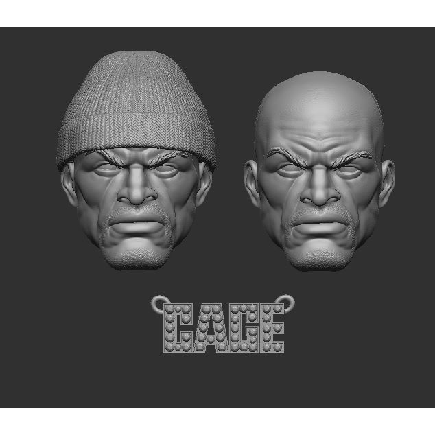 Luke Cage Comics Style - Headsculpt for Action Figures 3D print model