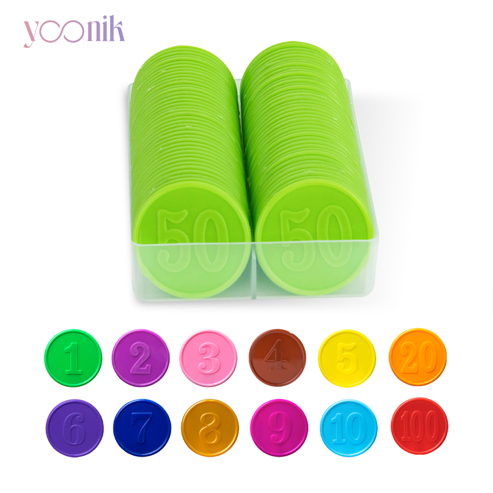 Yoonik ชิพเหรียญ 38มม.พร้อมกล่อง เหรียญพลาสติก