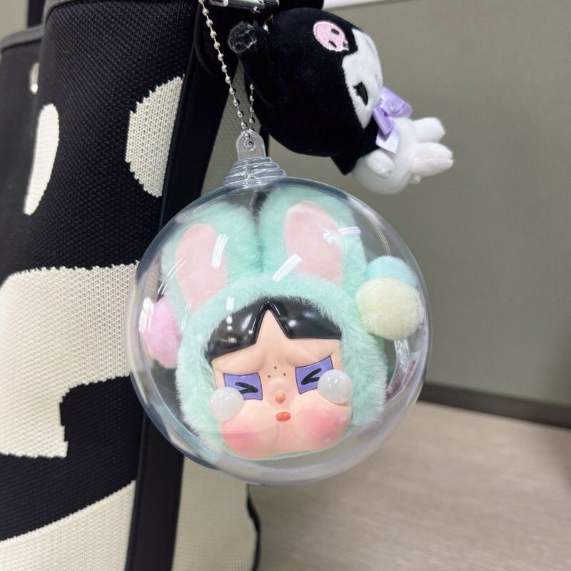 เคสลูกบอลใส เคสพวงกุญแจ Crybaby PPG ขนาด10cm แถมปอมปอม พร้อมส่ง💗