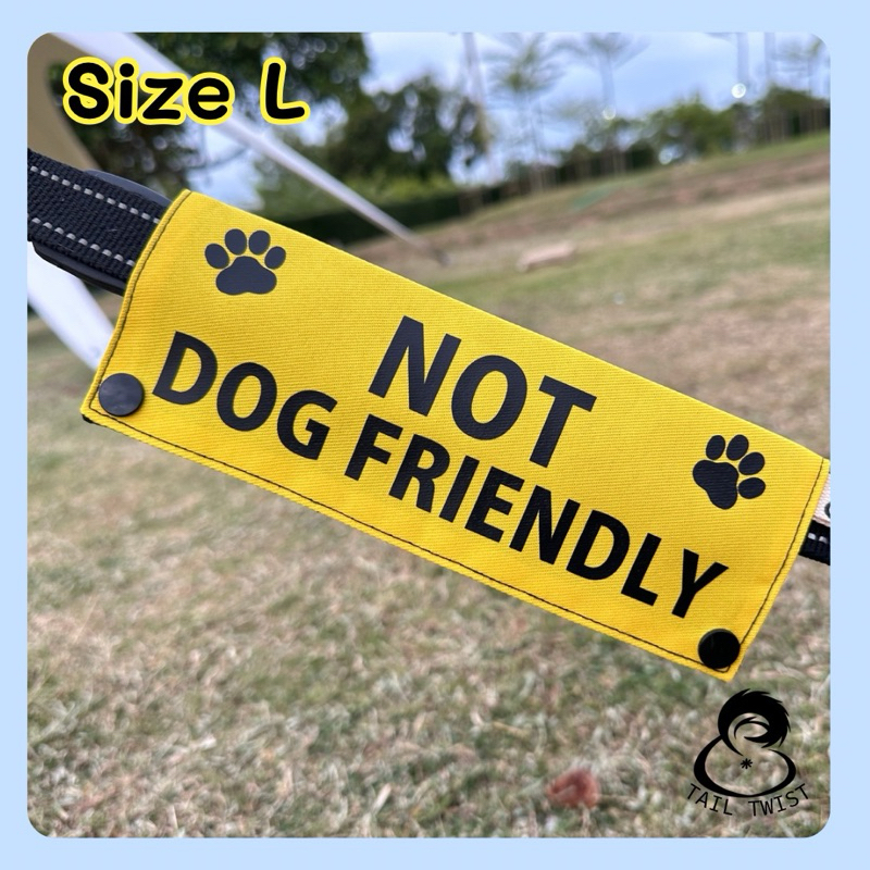 ป้ายติดสายจูง ป้ายสุนัข งานแฮนด์เมด ป้าย ห้ามจับ not friendly