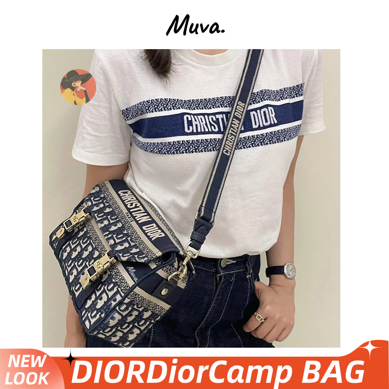 ดิออร์👜Dior DIORCAMP Women/Shoulder Bag กระเป๋า Messenger / กระเป๋าเดินทาง / กระเป๋า Dior