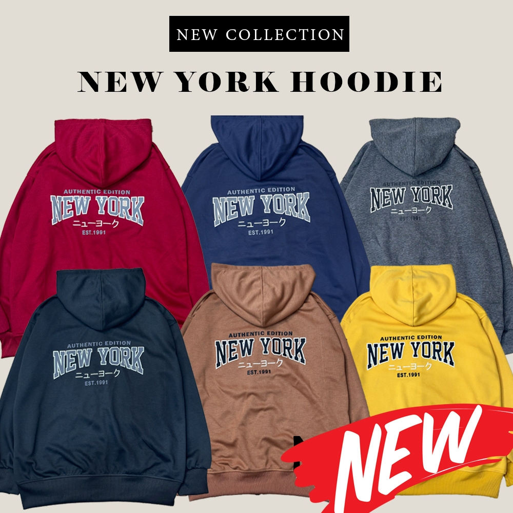 Brooklyn เสื้อกันหนาวนิวยอร์ มีฮูด ลายใหม่ ปี 2024