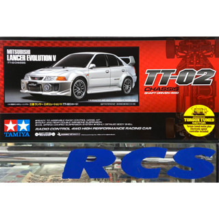 🏁 TAMIYA 58713 ชุดคิท TT-02 บอดี้ MITSUBISHI LANCER EVO V ต้…