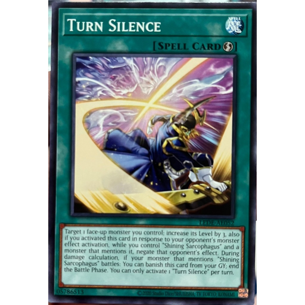 Yugioh Asia-Eng [LEDE-AE052] Turn Silence (Common) การ์ดยูกิแท้ถูกลิขสิทธิ์