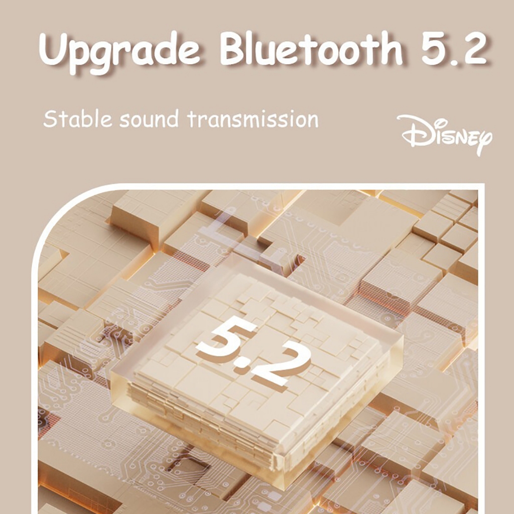 Disney F12  หูฟังบลูทูธไร้สาย 5.2 ลดเสียงรบกวน สเตอริโอ HiFi สําหรับเล่นเกม