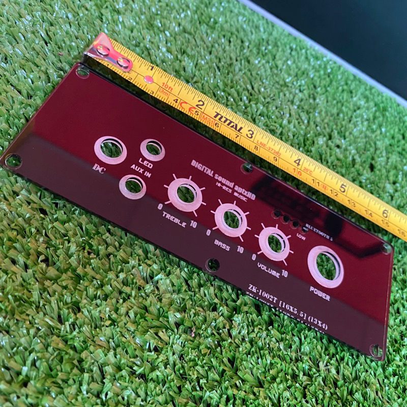 แผ่นเพลท ZK 1002t สีดำเงา 13cm x 4cm ลำโพงบลูทูธdiy 1 ชิ้น
