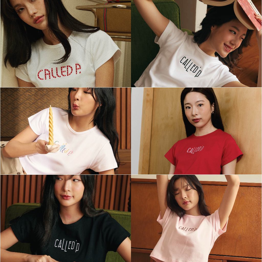 Holiday Baby Tee เสื้อยืดทรง Baby Tee ปักโลโก้แบรนด์