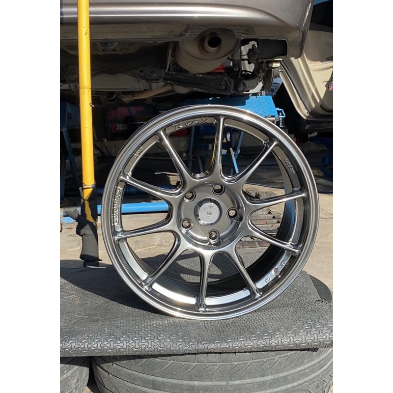 ล้อใหม่4วง TC105X ขอบ17 5/114 (งานApex/โรงงานRota) สีไฮเปอร์เเบล็ค *ล้อเบาFlow forming