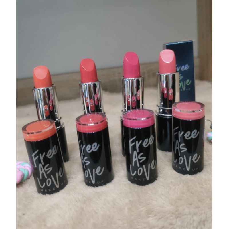 ลิปสติกfree as loveหมุน ลิปบำรุ่งปากสีสวยมีให้เลือก4เฉด พร้อมส่งค่ะ