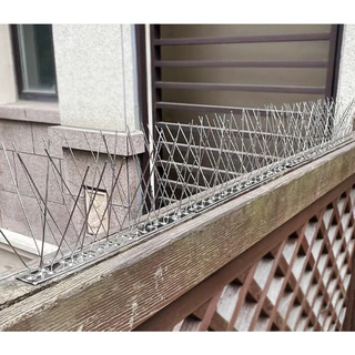 หนามไล่นก กันนกพิราบ ไล่นกพิราบ (1กล่องมี10ชุด) Bird Spikes กันนกเกาะ อุปกรณ์ไล่นกทำรัง สแตนเลส ทนทาน