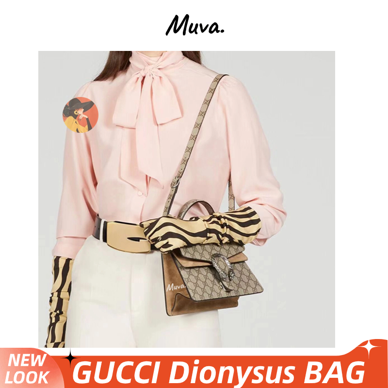 1 กุชชี่👜Gucci Dionysus Small Tote Bag สุภาพสตรี/ กระเป๋าสะพายไหล่/ กระเป๋าสะพายข้าง 739496