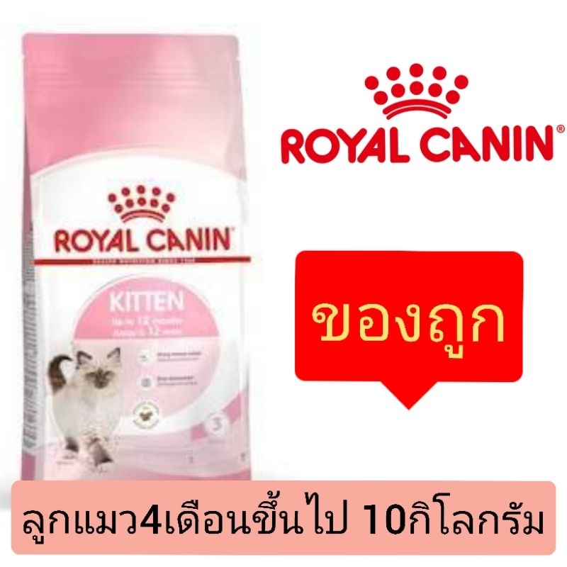 [ของถูก] Royal Canin Kitten อาหารลูกแมว4เดือนขึ้นไป 10 กิโลกรัม