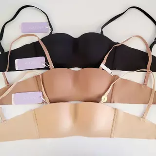 SABINA รุ่น Pretty (SBXU 8900) บราทรงเกาะอก ไร้โครง ฟองบาง สายข้างไร้ขอบ