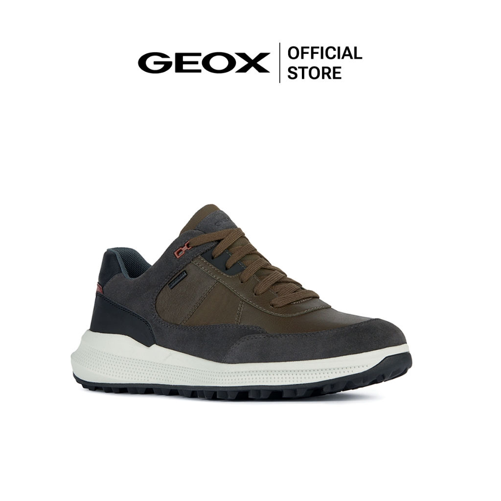 GEOX รองเท้าผ้าใบผู้ชาย รุ่น U PG1X B ABX A - MILITARY/DK GREY FW23 (U36E0AC6404M_F3GNGY)