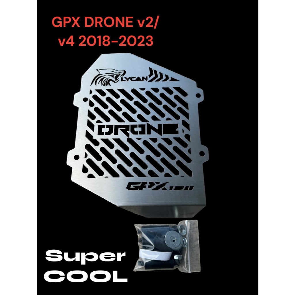 การ์ดหม้อน้ำ super coo GPX DRONE V2/V4 2018/2023 (ฺฺBW)