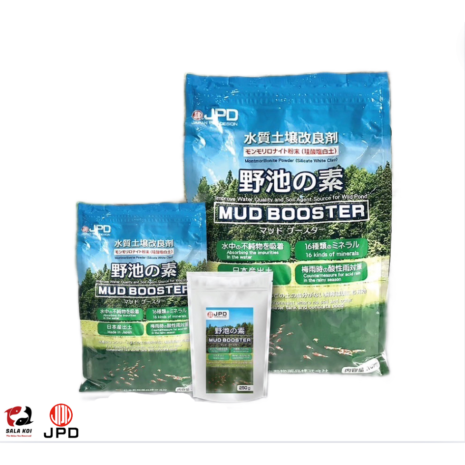 JPD MUD BOOSTER ตัวช่วยปรับสภาพน้ำให้เหมือนอยู่ในบ่อดินญี่ปุ่น (250 g, 2 kg, 10 kg)