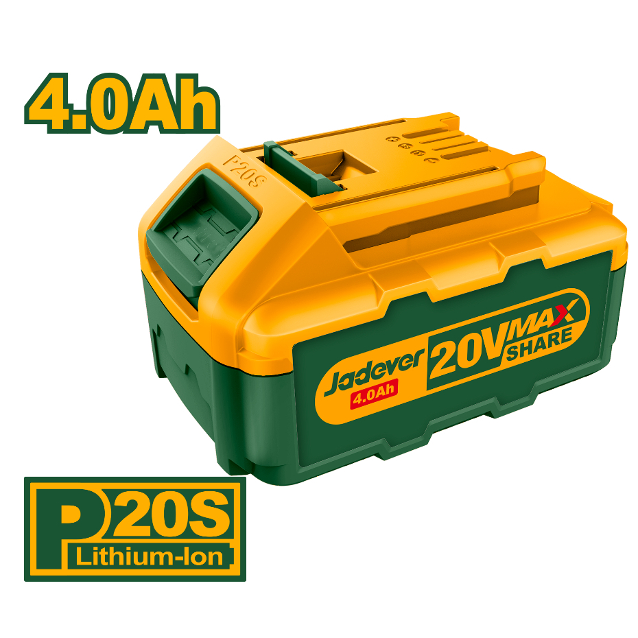 JADEVER ที่ชาร์จรุ่น JDFP518 แบตเตอรี่ลิเธียม-ไอออน 20V 2.0A รุ่น JDLBP520, 4.0A รุ่น JDLBP540 ใช้กับ INGCO TOTAL ได้