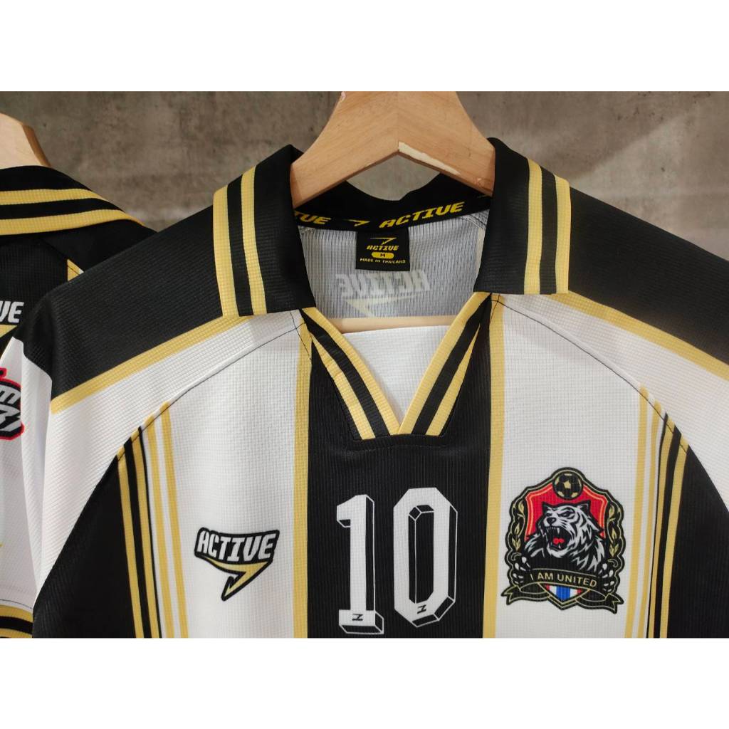 เสื้อกีฬาพิมพ์ลาย คอปกคางหมู สุดวินเทจ ATV-103