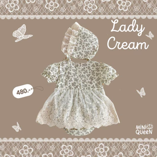 ชุดเด็กอ่อน ชุดบอดี้สูทเด็กอ่อน MiniQueen รุ่น Lady Cream (BDS00195)
