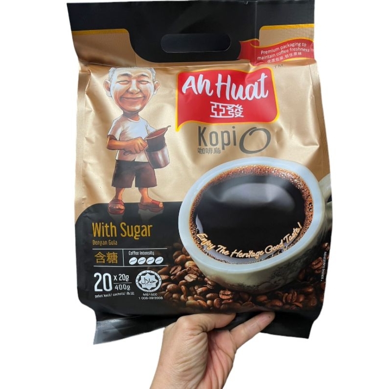 Ah​ ​Huat​ ​Kopi​o​ สูตรผสมน้ำตาล​ อร่อย​ หอม​ กลิ่นโกปี้​ สินค้านำเข้า