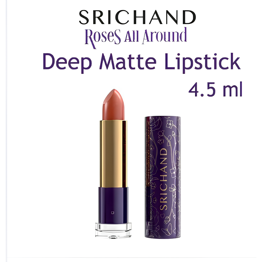 Srichand Roses All Around Deep Matte Lipstick 4.5 g ศรีจันทร์ โรสเซส ออล อราวด์ ดีพ แมทต์ ลิปสติก เนื้อนุ่ม ติดทน ของแท้