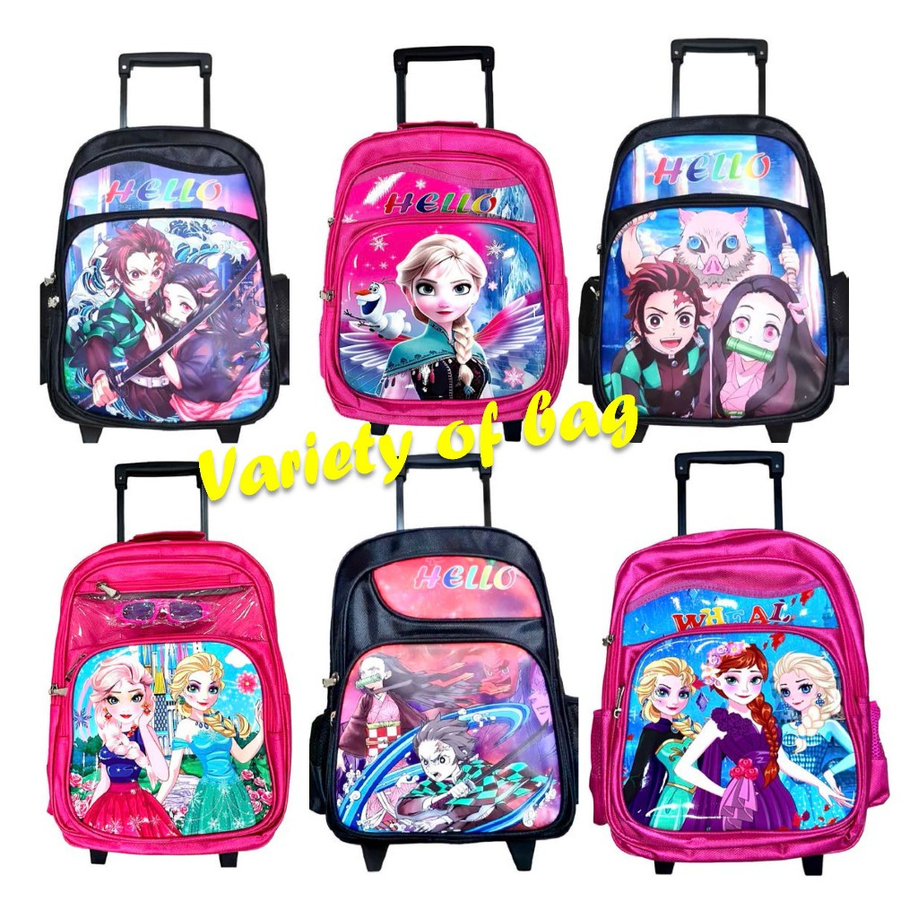 กระเป๋านักเรียนเด็ก กระเป๋าเป้มีล้อลากเด็กหญิงเด็กชายพร้อมส่ง