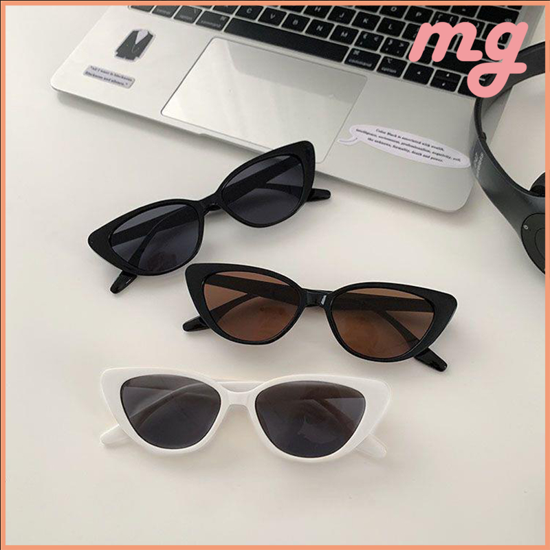 (จัดส่งจากกรุงเทพฯ) 2024 แว่นกันแดดกรอบหนาเรียบง่ายพิเศษใหม่สีน้ำตาลเหลืองแว่นกันแดดย้อนยุคอินเทรนด์ป้องกันรังสียูวี