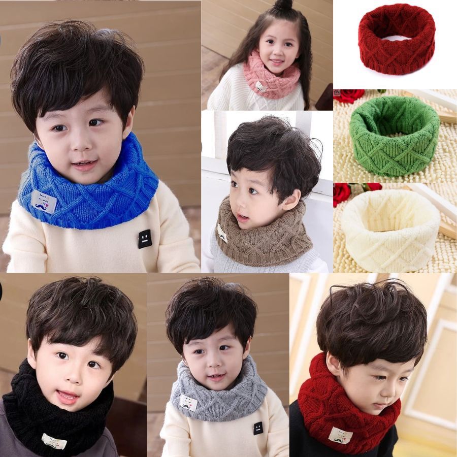 รหัส 616 ❤️ส่งจากไทย ส่งไว ทันใจ ❤️ผ้าพันคอ โดนัท สำเหรับเด็กค่ะ ไหมพรมเกาหลี นุ่ม ใส่สบาย ผ้าพันคอเด็ก