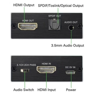อะแดปเตอร์แยกเสียงสเตอริโอ HDMI TOSLINK SPDIF และอะแดปเตอร์แยกเสียง 3.5มม 4k 2k สําหรับ Ps4 TV DVD