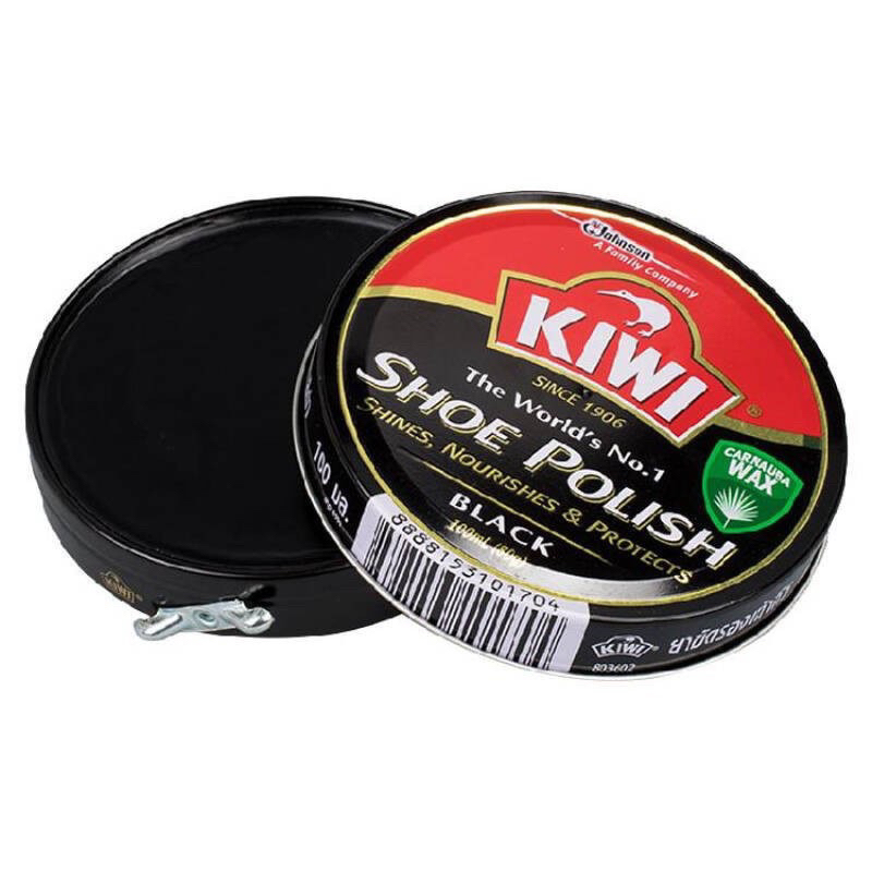 กีวี Kiwi ขี้ผึ้งขัดรองเท้าสีดำ ขนาด 45 ml + แปรงขัดรองเท้า 1 ชิ้น