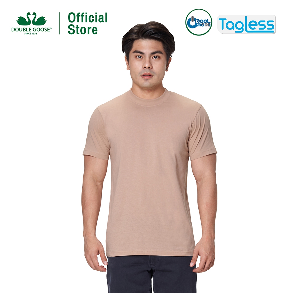 ห่านคู่ เสื้อยืดผู้ชาย คอกลม  รุ่น Relax Fit (สีน้ำตาลนูเกต,ฟ้าก้อนเมฆ,ส้มดอกพีช,แดงกุหลาบหม่น,เงินอมเทา)