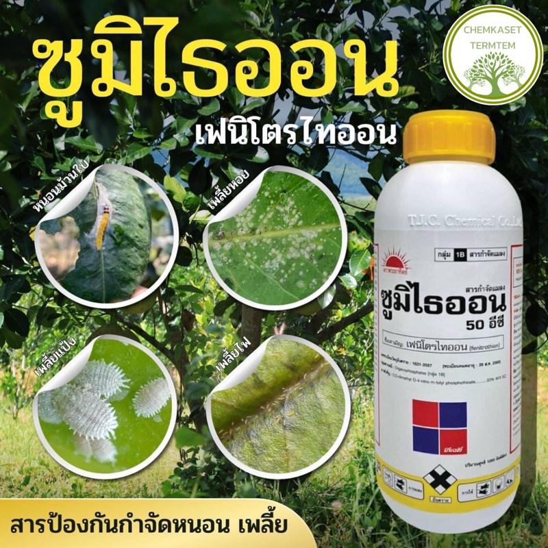ซูมิไธออน50อีซี สารป้องกันกำจัดแมลงเพลี้ยหอย เพลี้ยแป้ง เพลี้ยกระโดด เพลี้ยไก่แจ้ เพลี้ยไฟ