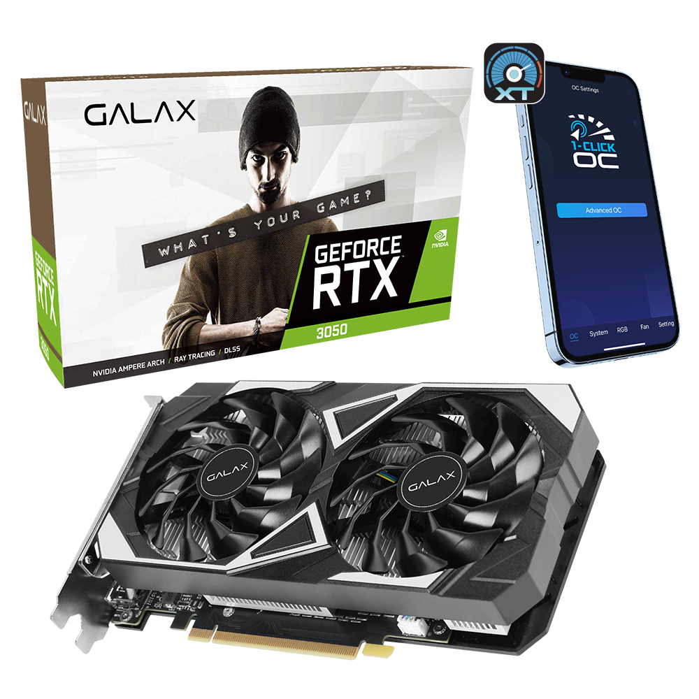 การ์ดจอ GALAX GeForce RTX 3050 6GB EX GDDR6 96-bit - รับประกัน 3 ปี