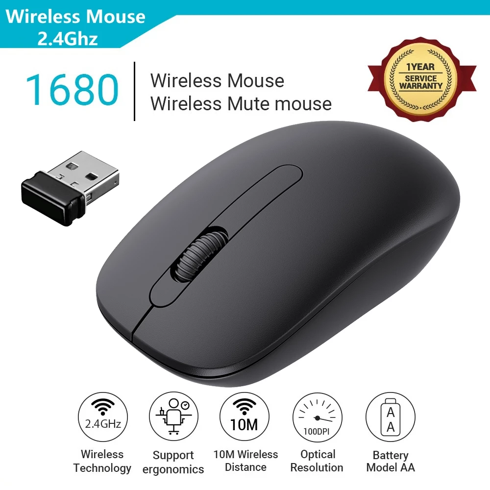 🚚พร้อมส่ง🚚เม้าส์ไร้สาย ไร้เสียง มีแบตในตัว Silent Mouse Wireless 2.4G Rechargeable ไม่ใช้ถ่าน เมาส์บลูทูธ