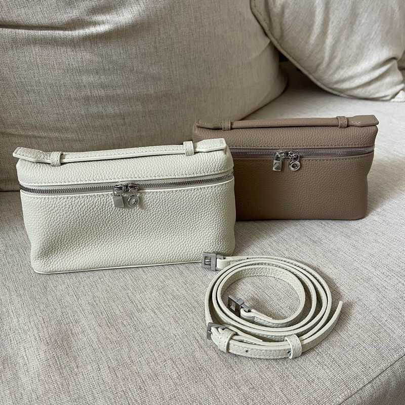 (สีดำและetoupe พร้อมส่งกลางเดือนค่ะ) Extra bag 19cm กระเป๋าหนังวัวแท้