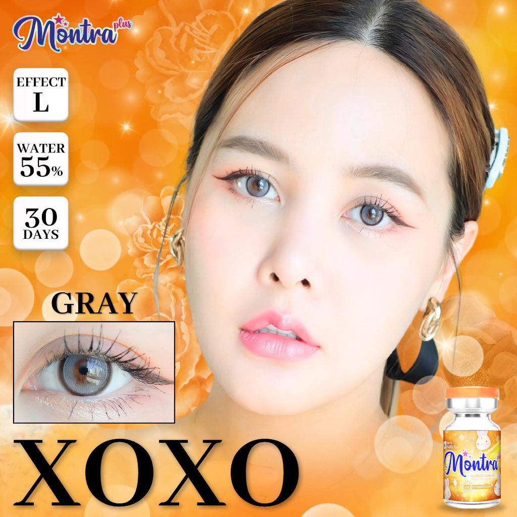 🔥คอนแทคเลนส์✨ขนาดกลาง ✨ สี : Brown / Gray / Black ✨ XOXO (Montra)