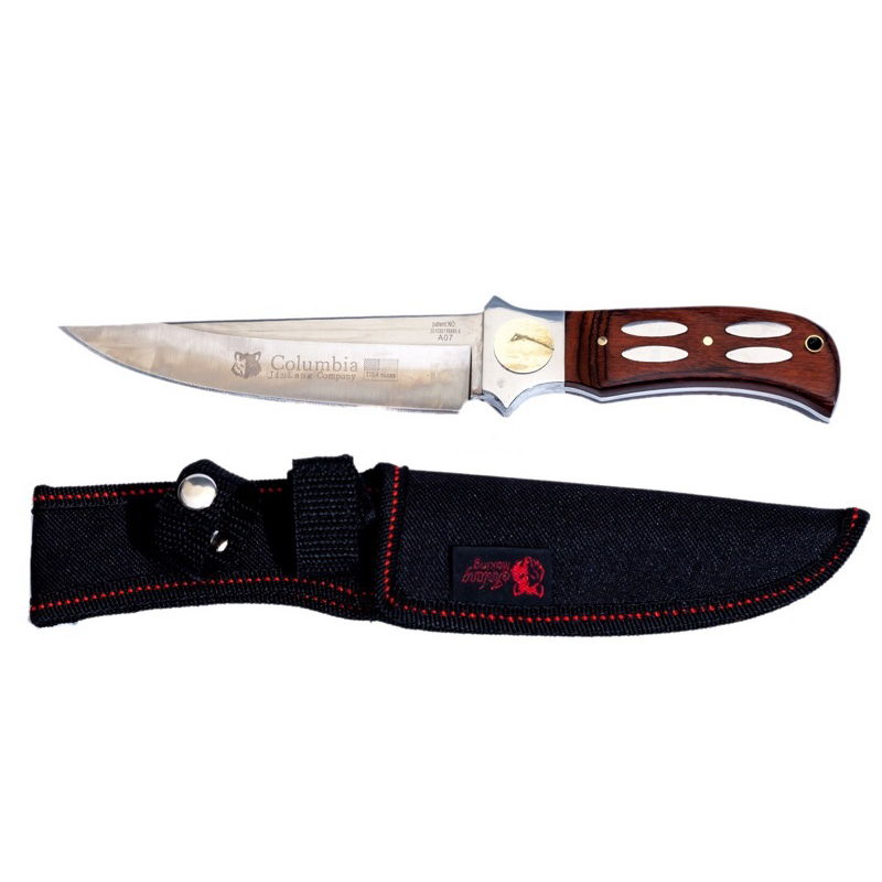 🦊 Columbia Fixed Blade Hunting Knife USA 🇺🇸 SABER no.A07