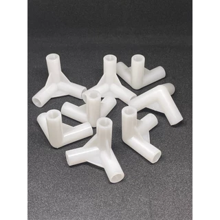 ข้อต่อ pvc 8 - 8.5 และ 9.5 มม. (แบบหนา) ข้อต่อพลาสติก DIY ข้อต่อโครงกระเป๋า