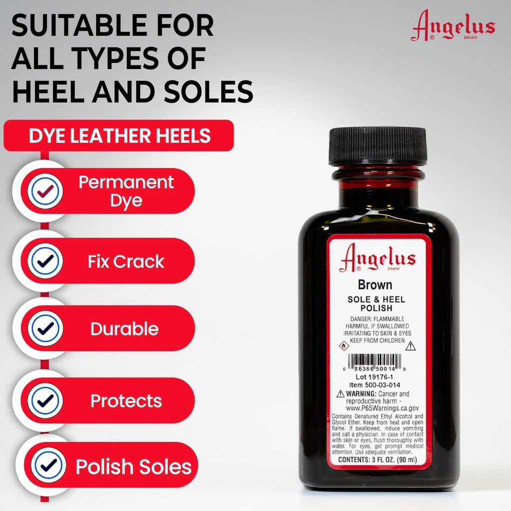 🥾Angelus Leather Sole & Heel Polish🥾น้ำยาขัดพื้นและส้นรองเท้า made in USA.