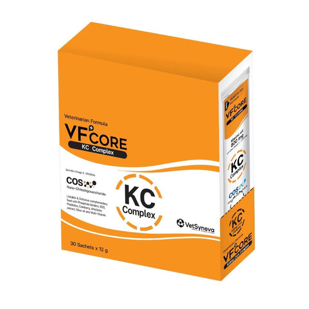 ยกกล่อง VFcore อาหารเสริมแมวเลียสีส้ม บำรุงไต  ถูกที่สุด บรรจุ 30 ซอง