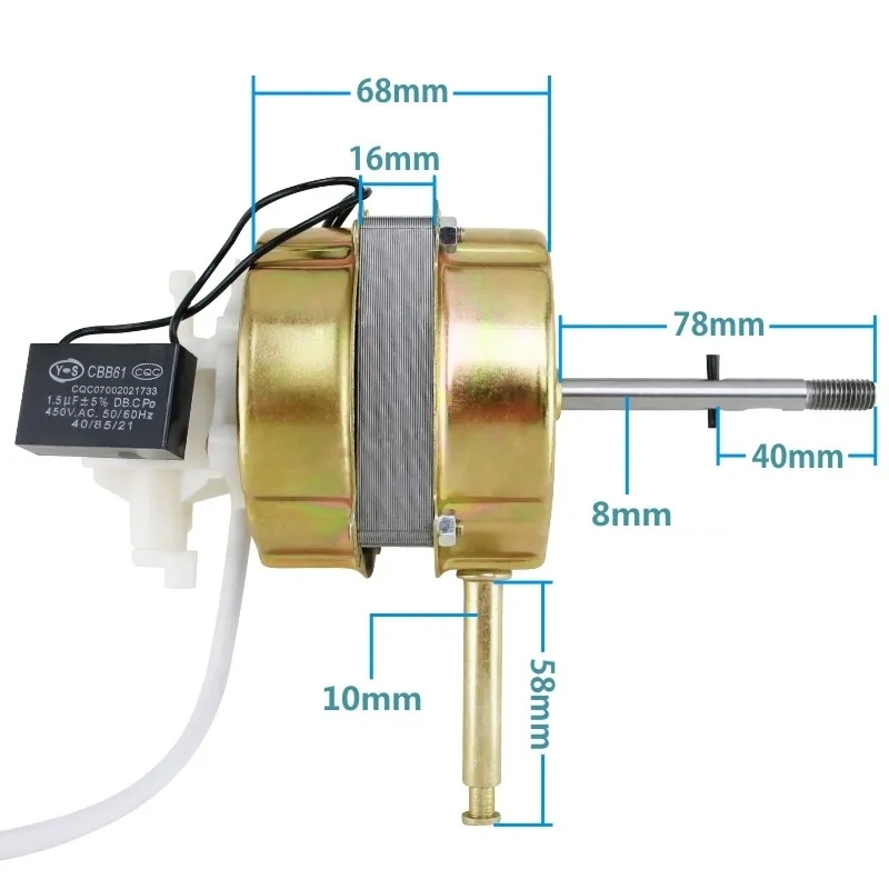 มอเตอร์พัดลม ตั้งพื้น 16″ นิ้ว HATARI ฮาตาริ ทองแดงแท้ แถม คาปาซิเตอร์ แกนคอ น็อต ปุ่มดึงส่าย ตัวล็อคใบพัดลม อะไหล่พัดลม - รูปที่ 6