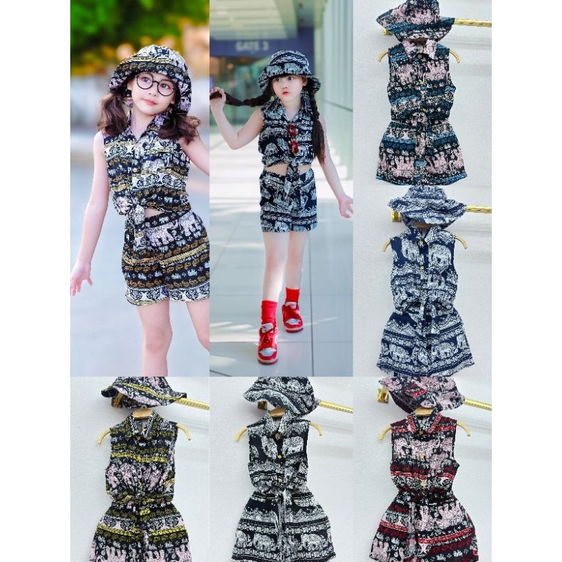 แฟชั่นเด็ก แฟชั่นช้างเซ็ต3ชิ้น พร้อมส่ง(EB(