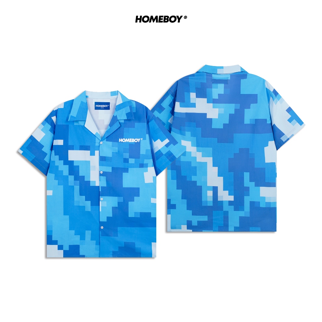 HOMEBOY เสื้อฮาวาย UNISEX HB.PIXEL.HAWAII.SHIRT